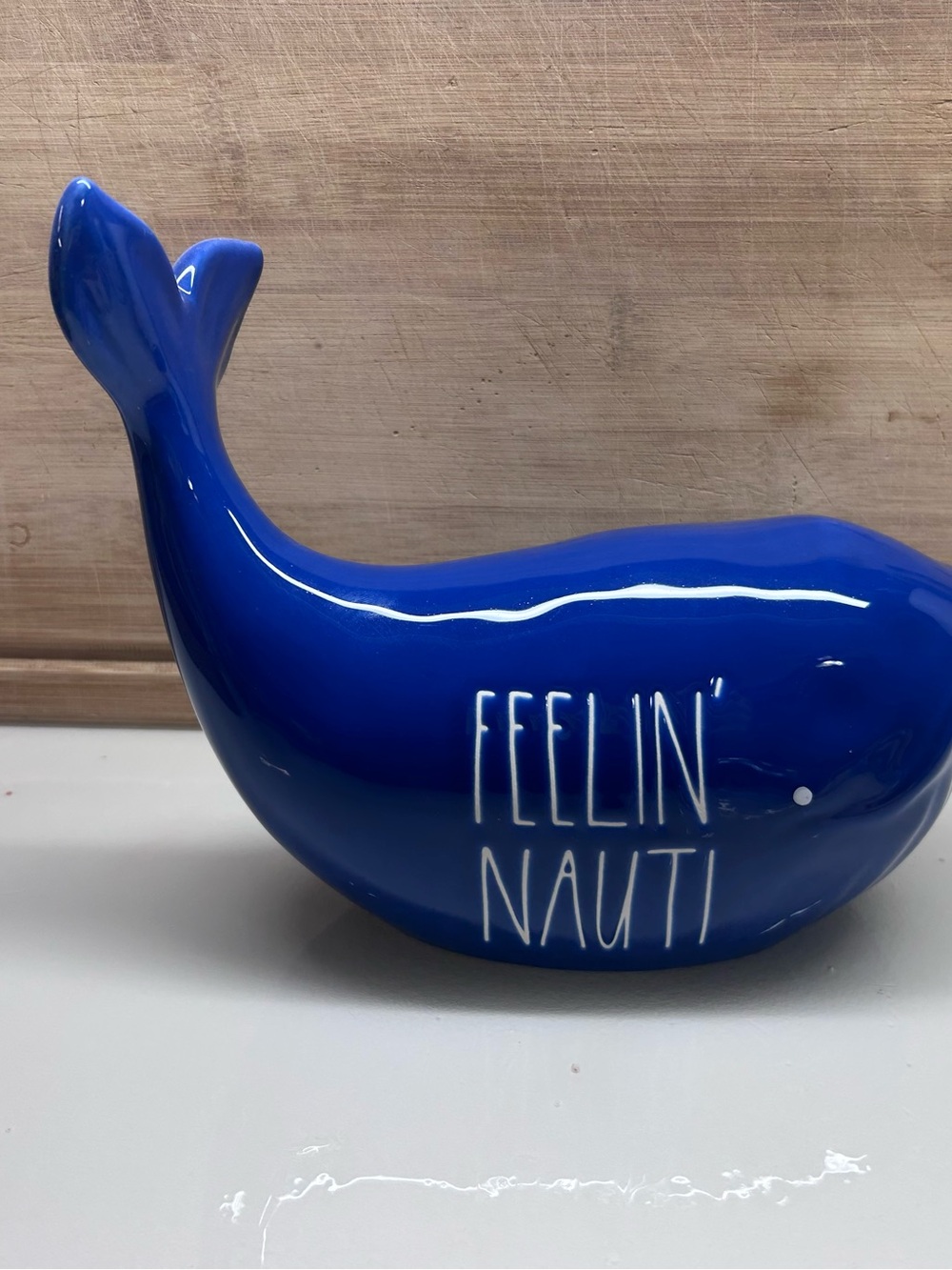 Blue 'Feelin' Nauti' Rae Dunn Whale Decorative Accent - Home Accents